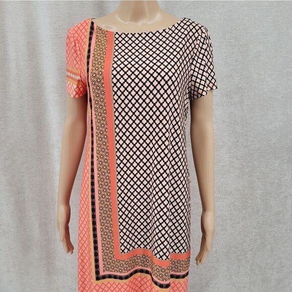 Musette Orange Design Allover Print Midi Dress NEW Women's Size 12 - Picture 2 of 10